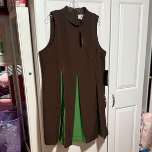 Tuckernuck Brown and Green Dress